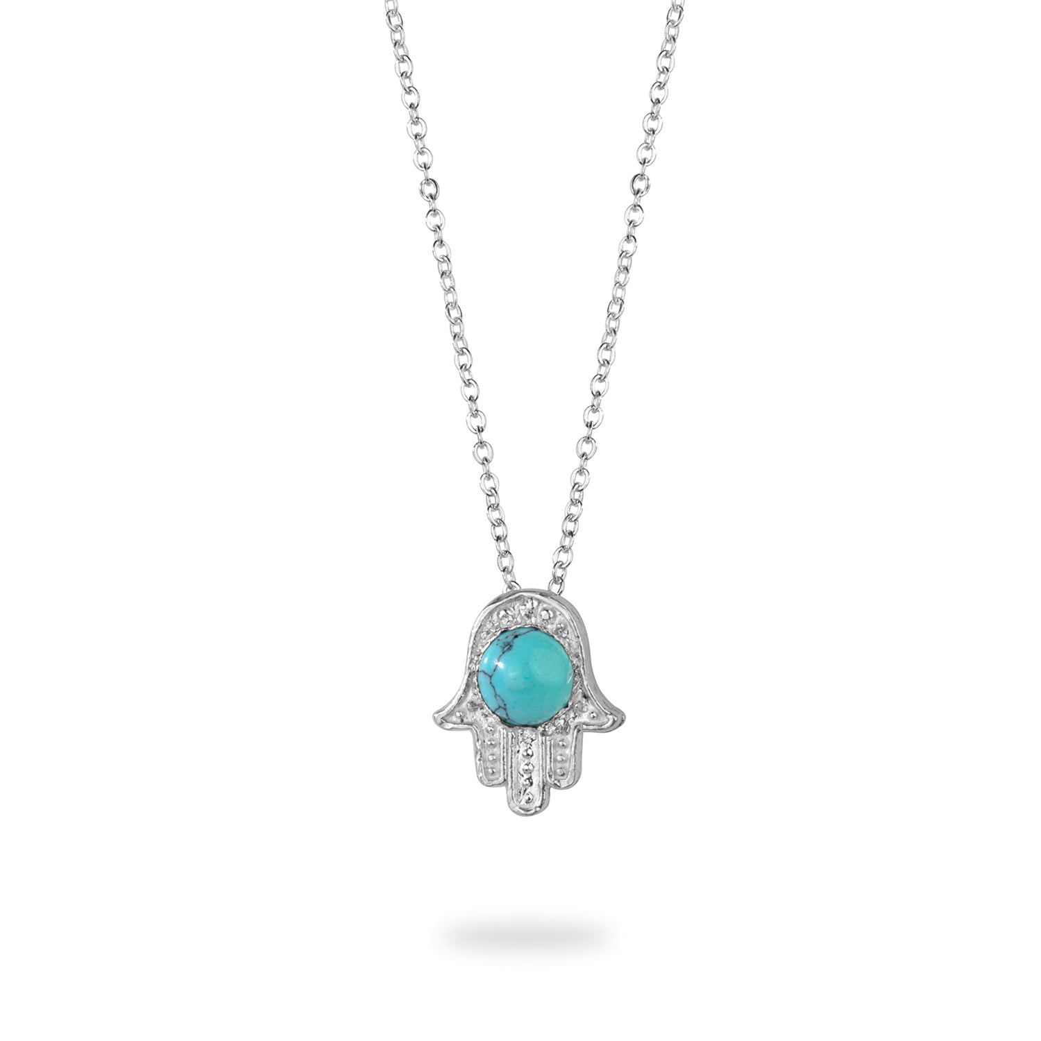 Sterling Silver Protecting Hamsa Hand Necklace