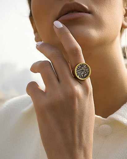 Silver Signet Ring with Persian Coin