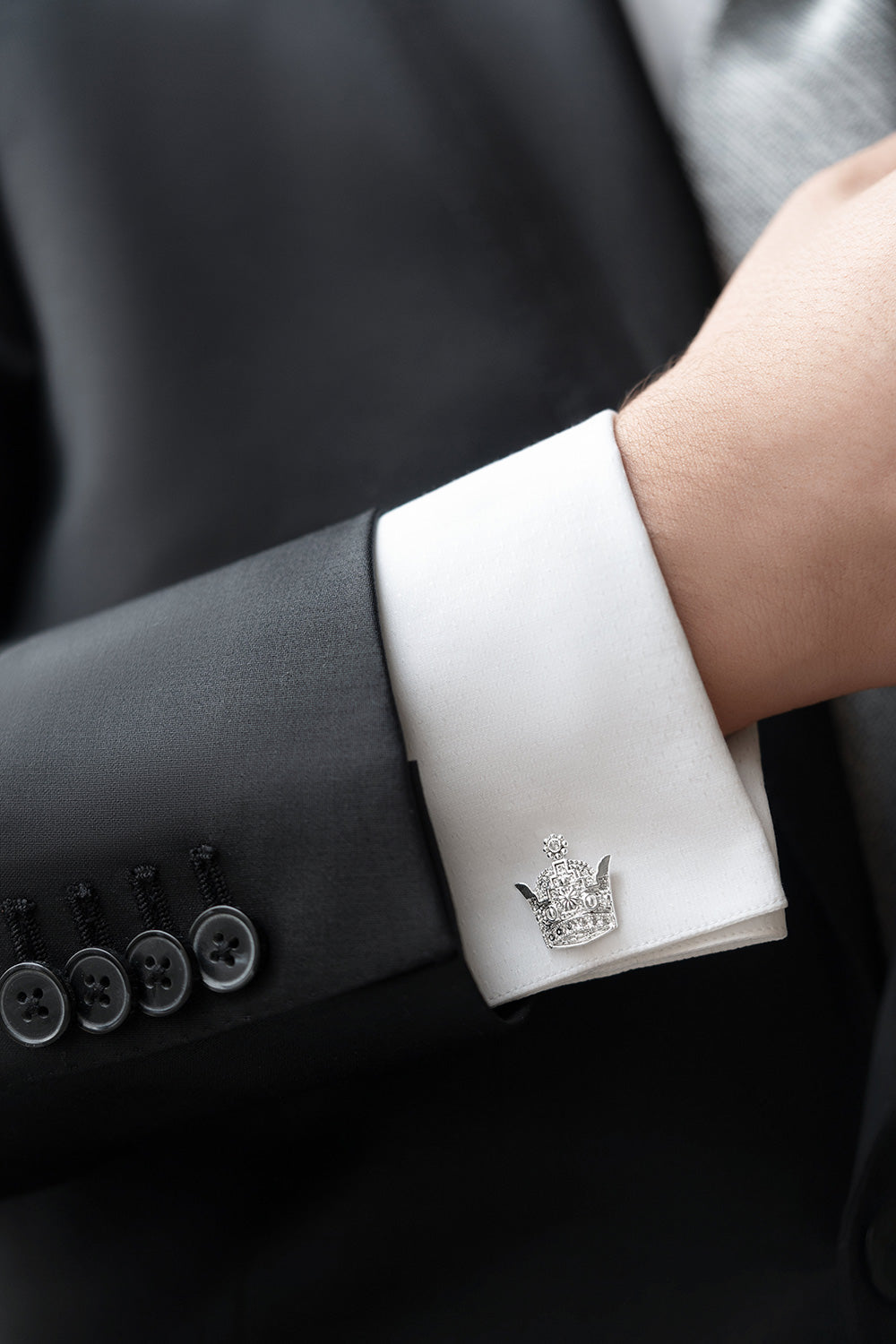 Silver Crown Cufflinks