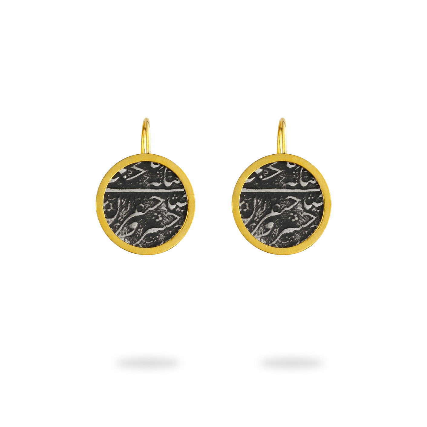 Silver Ancient Coin Dangle Earrings