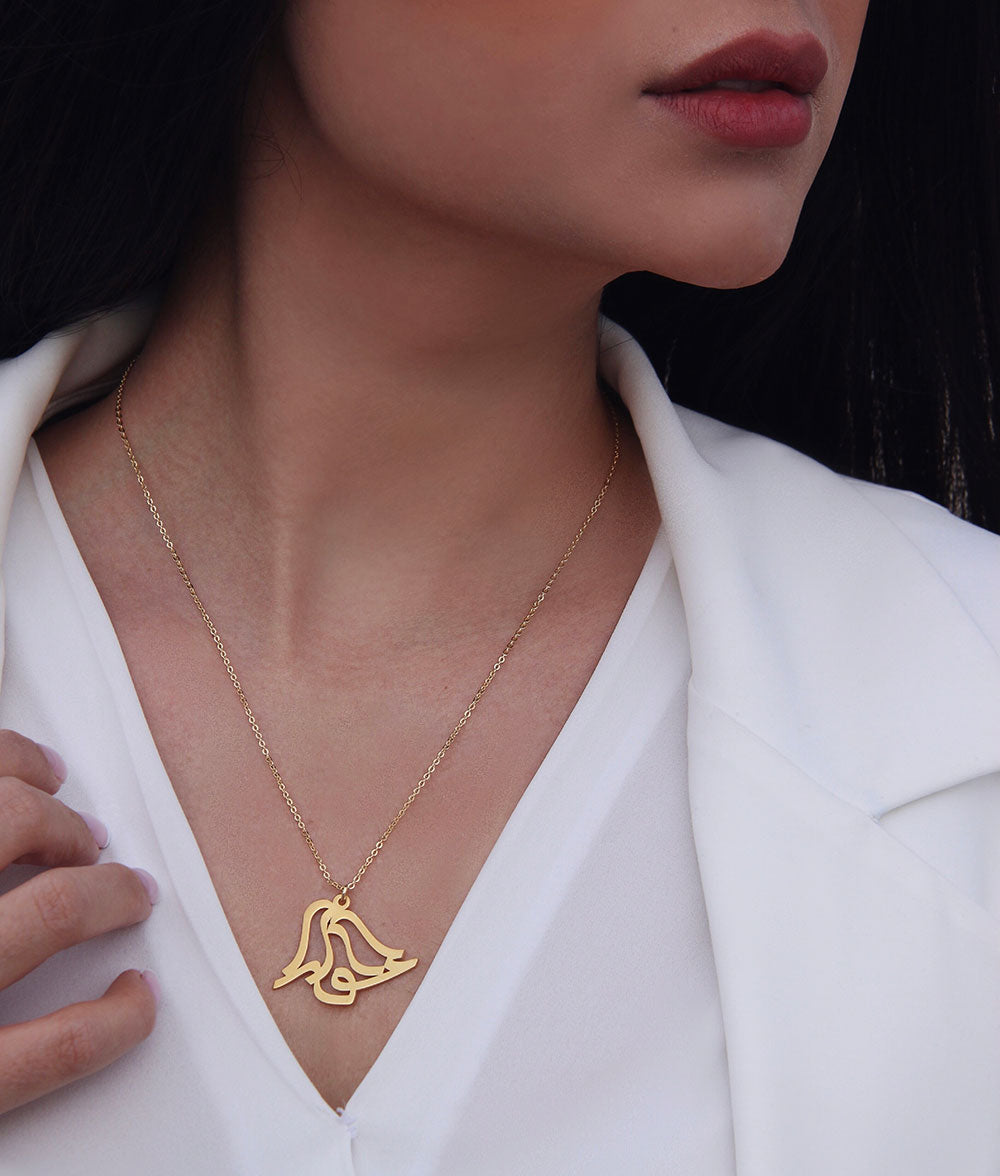 Silver Love Birds Necklace