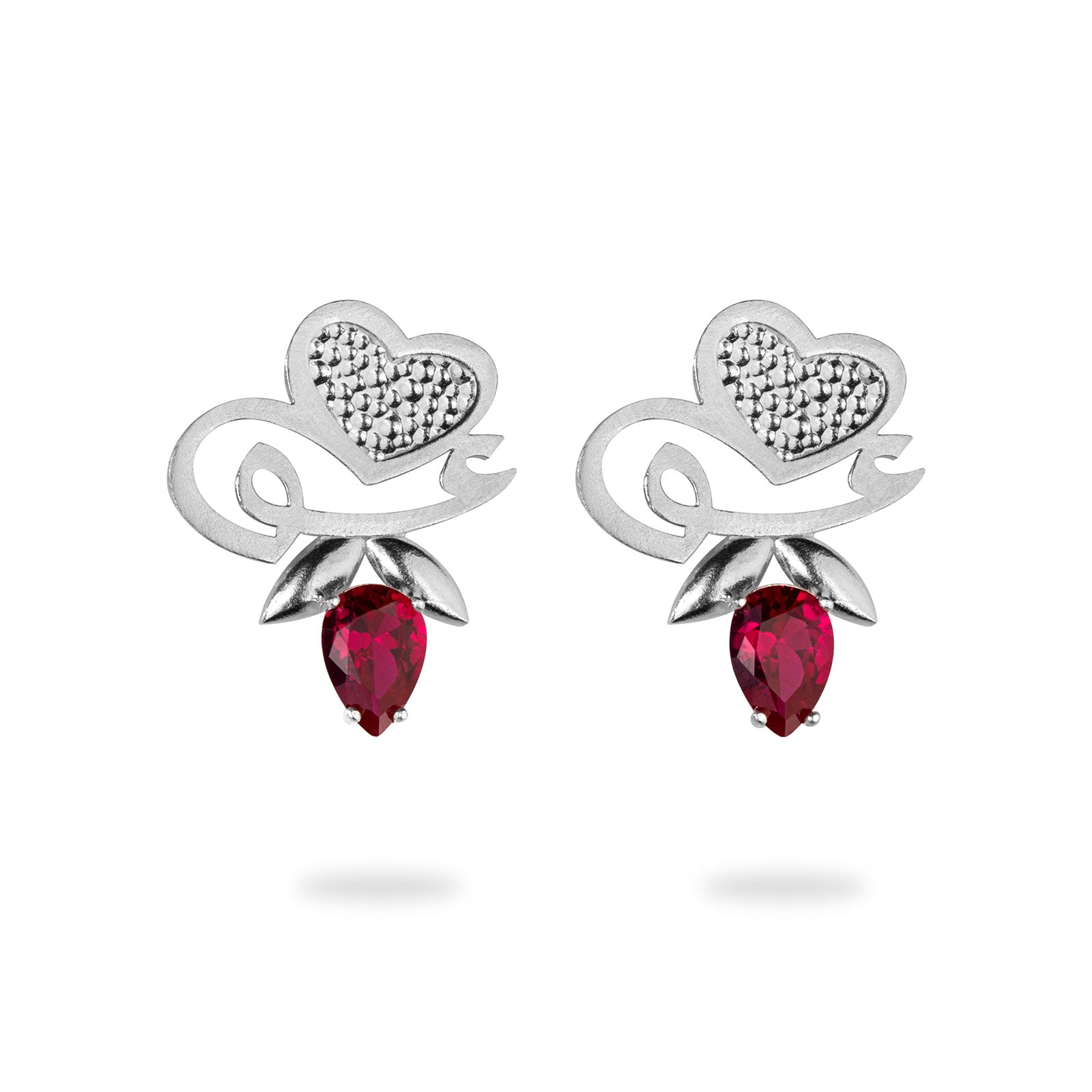 Sterling Silver Love Earrings, Eshgh