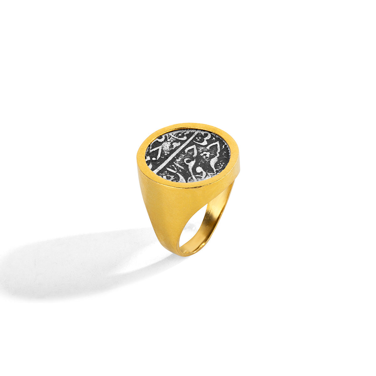 Sterling Silver Persian Coin Signet Ring