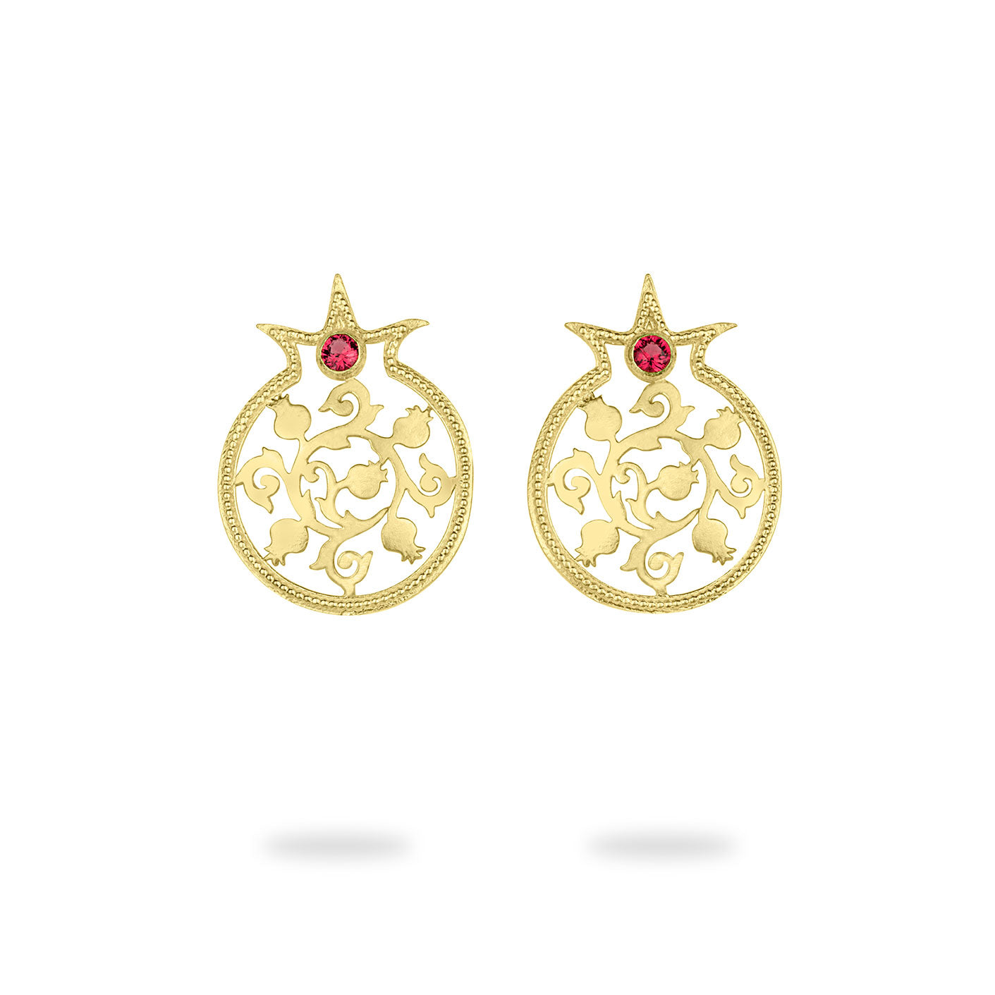 Sterling Silver Pomegranate Earrings