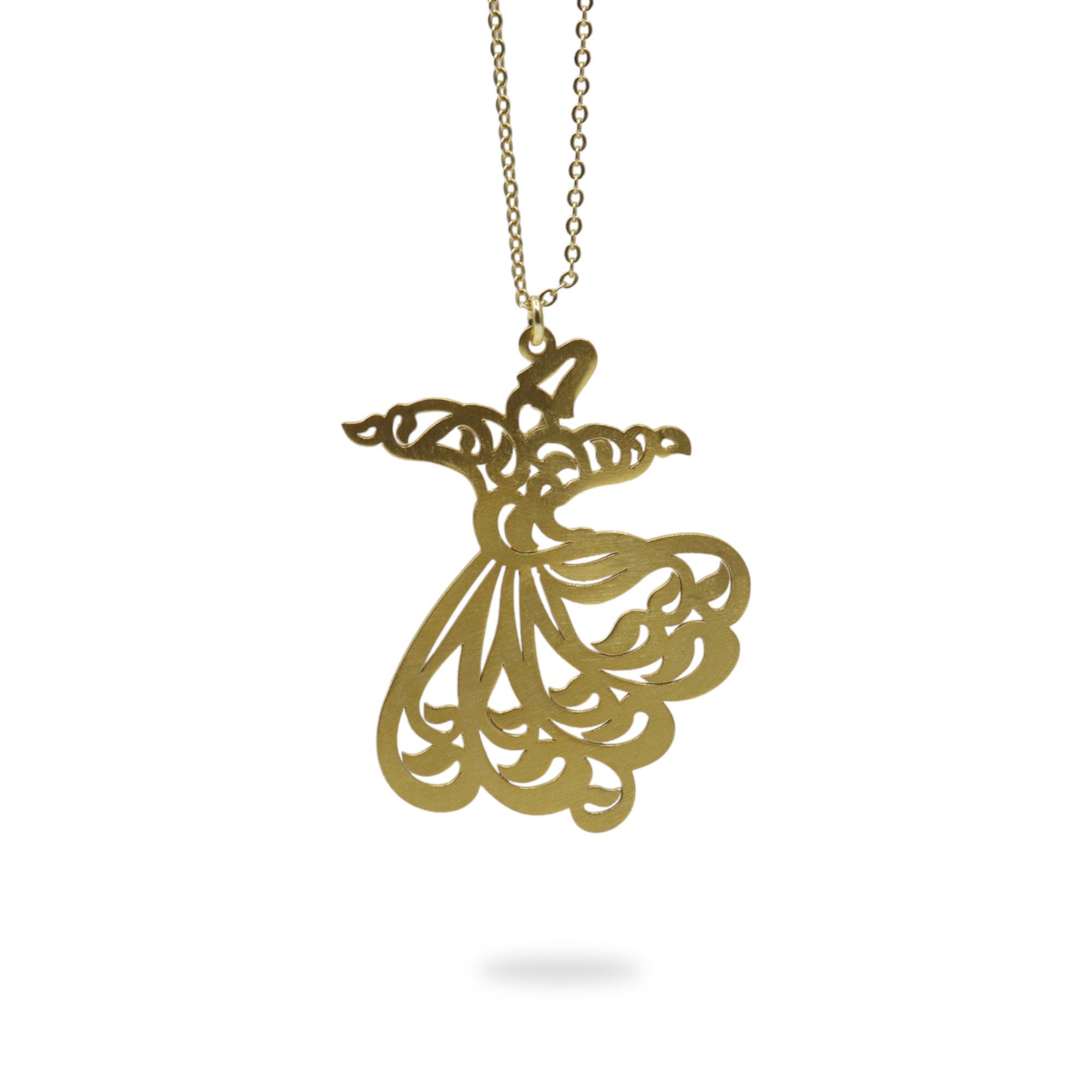 Gold Plated Silver Sama Dance Long Necklace