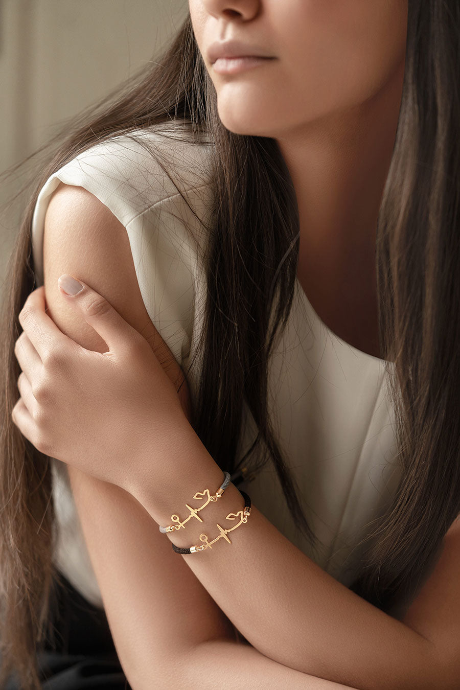 Symbolic Women Life Freedom Silver Adjustable Cord Bracelet