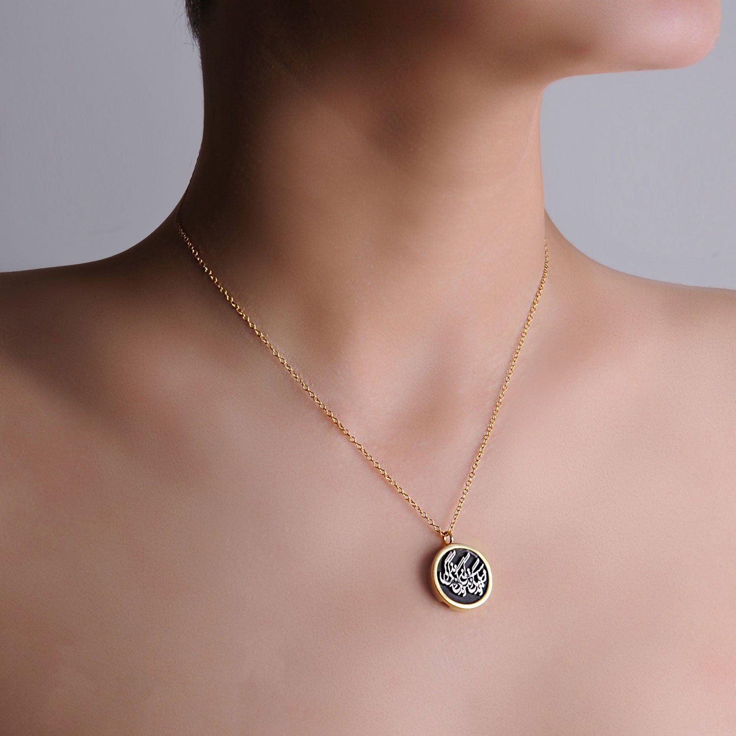 Sterling Silver Coin Necklace, Life is Beautiful