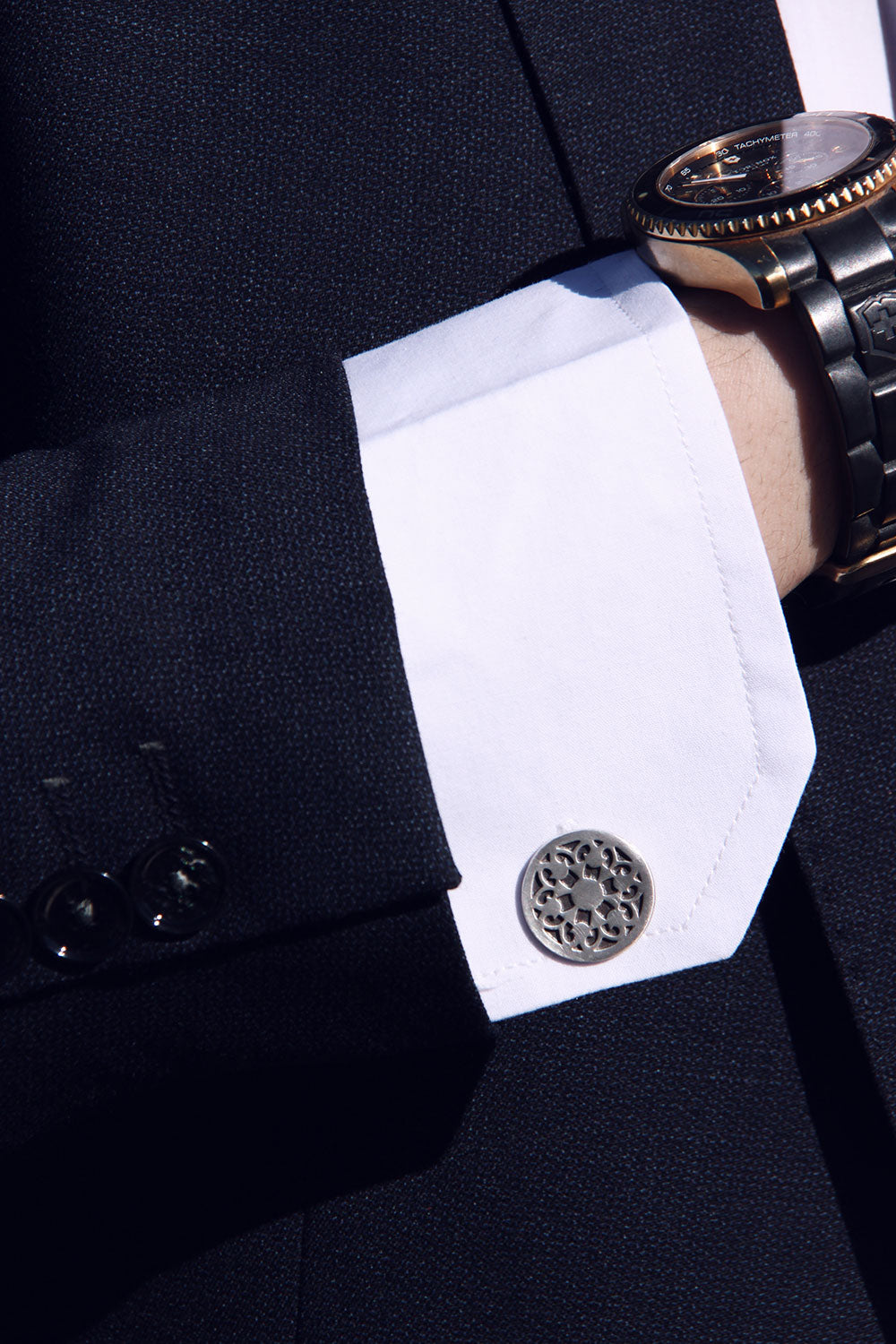 Silver Persian Motif Cufflinks