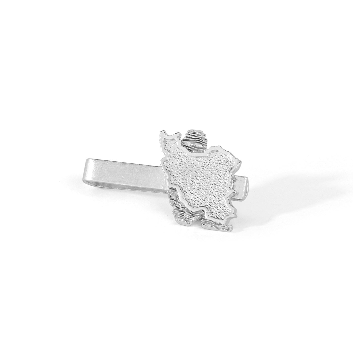 Sterling Silver Iran Map Tie Clip