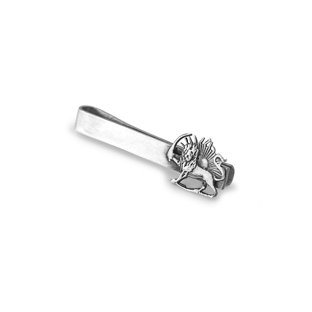 Sterling Silver Lion and Sun Tie Clip