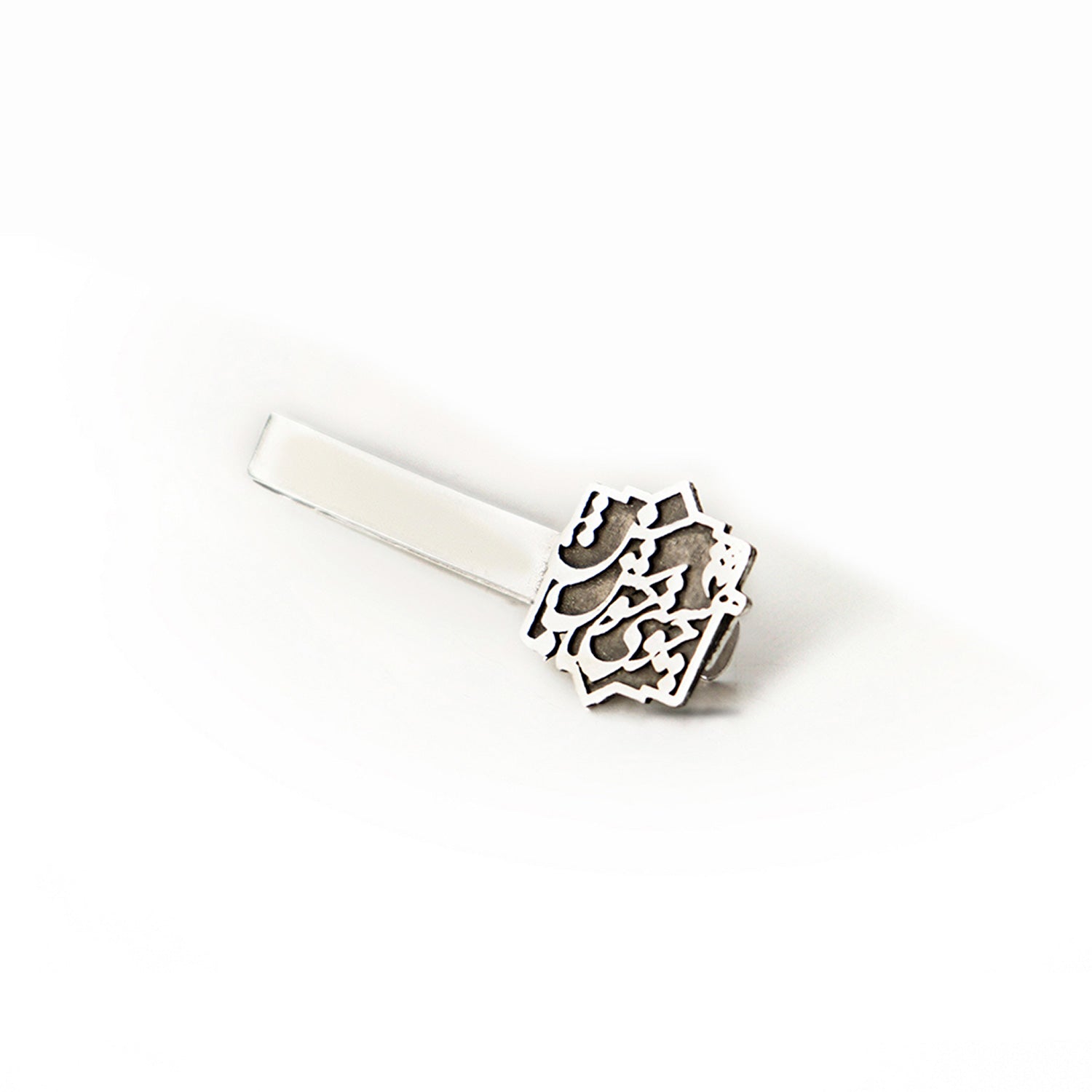 Sterling Silver Calligraphy Tie Clip, Poem of Khayyam