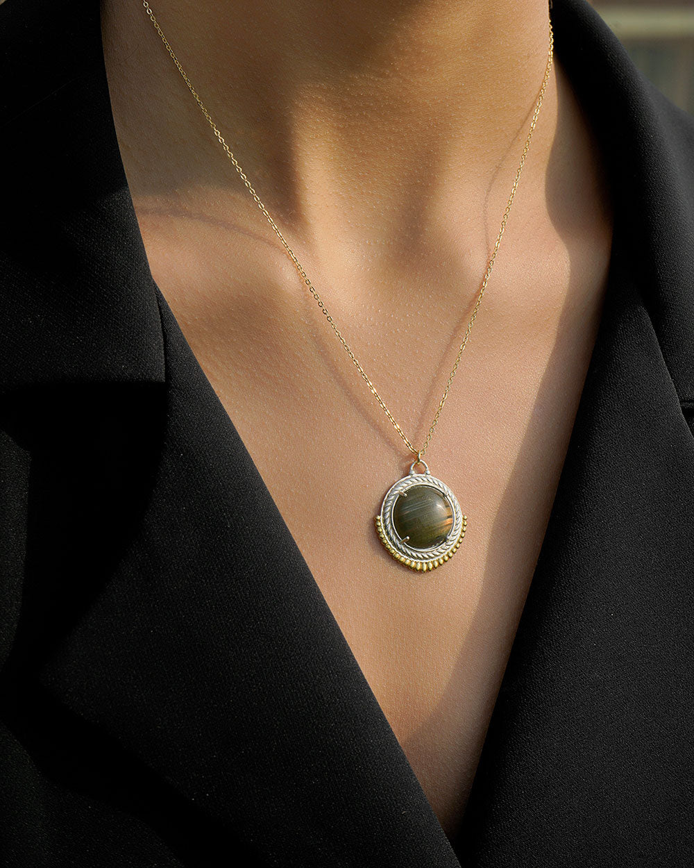 Silver Labradorite Pendnat