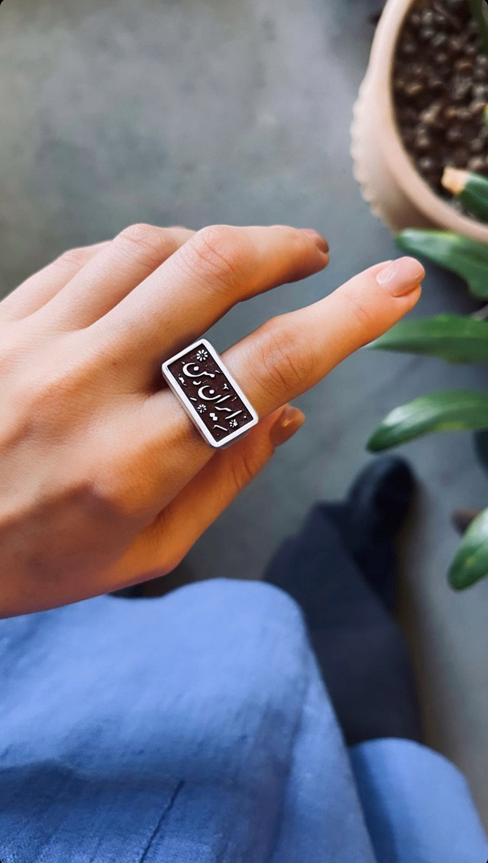 My Iran Sterling Silver Signet Ring