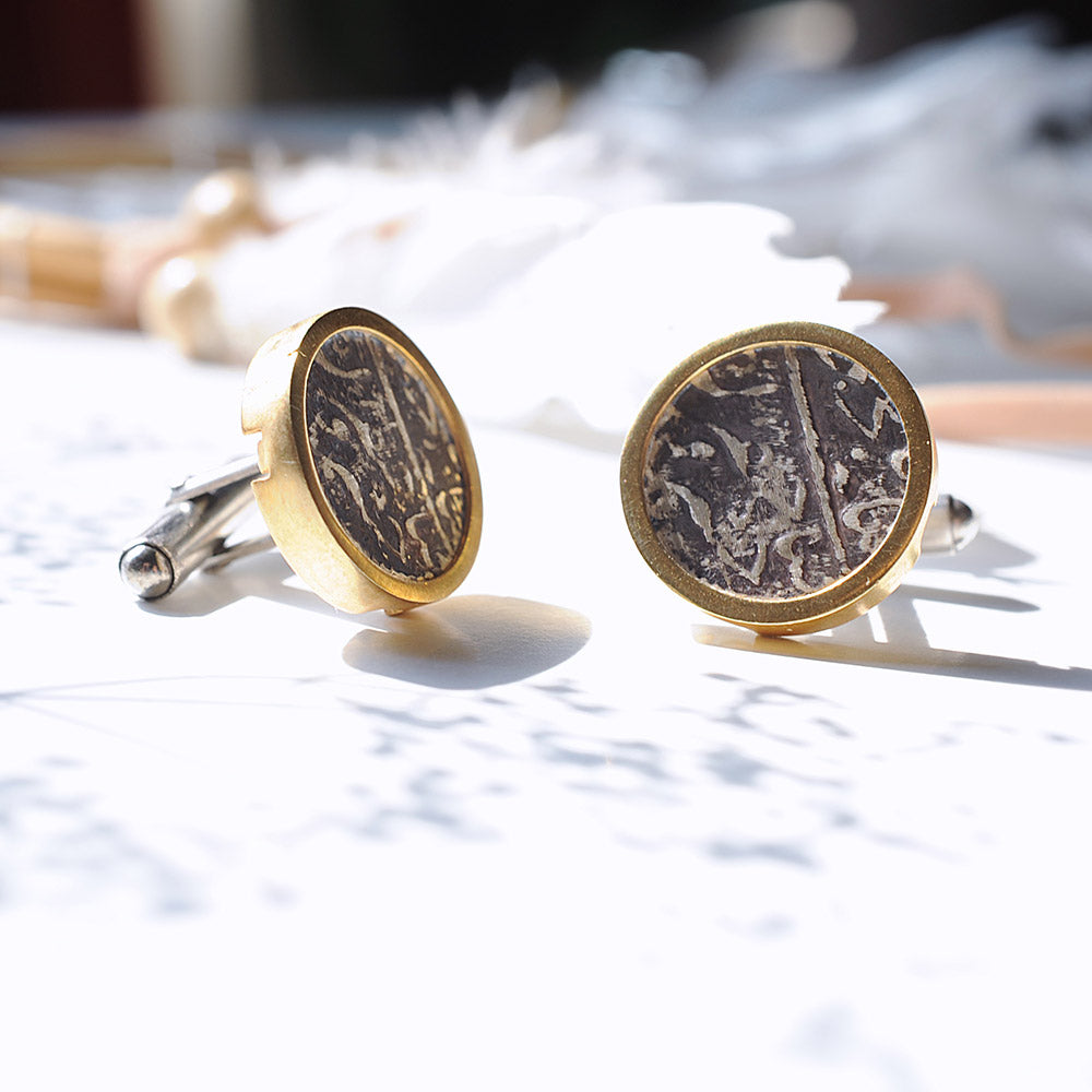 Sterling Silver Qajar Coin Cufflinks